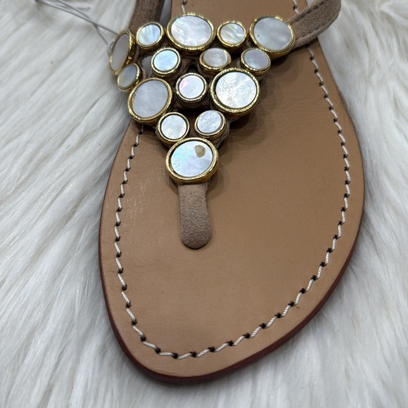 JOHNNY WAS Mother Of Pearls Wedge Sandals - Picture 3 of 12